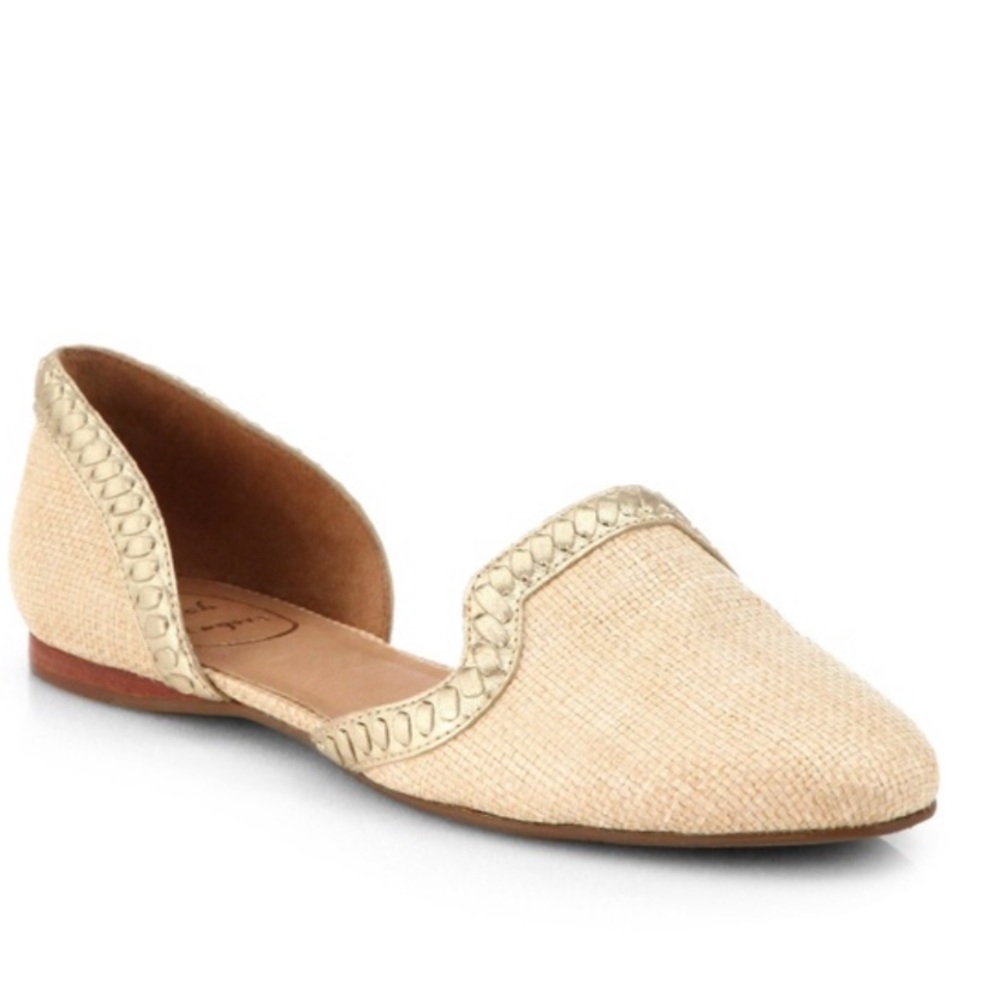 Jack Rogers Contessa Woven Raffia Dorsay Flats